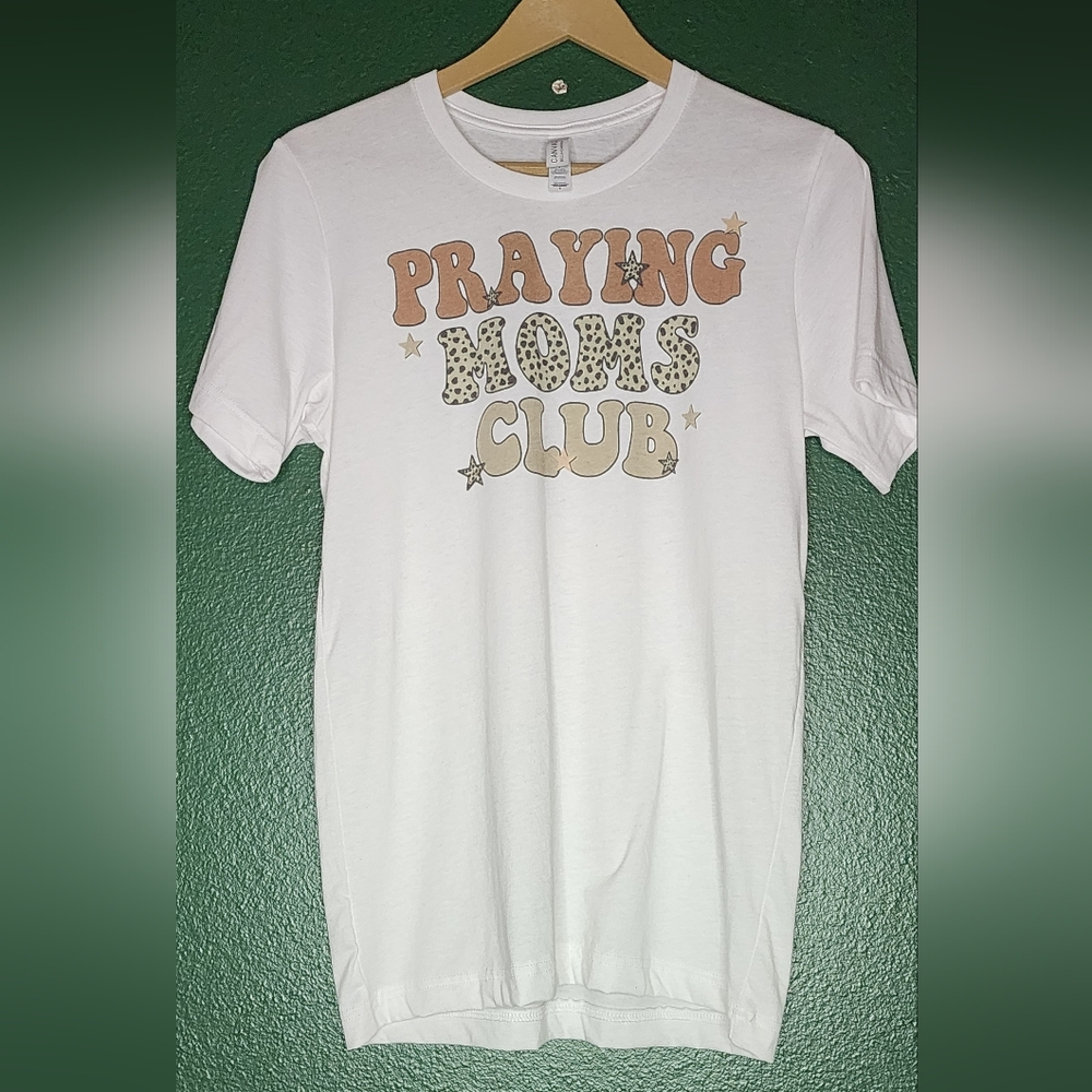 Bella Canvas White 'Praying Moms Club' Tee